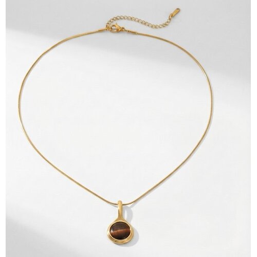Lundholm Lundholm Cecile Ketting Dames Goudkleurig – Premium Stainless Steel 2.5 Micron PVD Gold Plated – Ketting met Tijgeroog of Groene Natuursteen Hanger – 40 + 5,5 cm – Scandinavisch Design Lundholm Lundholm Cecile Ketting Dames Goudkleurig – Premium Stainless Steel 2.5 Micron PVD Gold Plated – Ketting met Tijgeroog of Groene Natuursteen Hanger – 40 + 5,5 cm – Scandinavisch Design