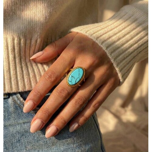 Lundholm Lundholm Sienna Statement Ring Dames Goudkleurig – Premium Stainless Steel Gold PVD Plated – Verstelbare Cuff Ring met Grote Natuursteen Tijgeroog / Groen / Blauw – One Size – Sienna Serie – Scandinavisch Design Lundholm Lundholm Sienna Statement Ring Dames Goudkleurig – Premium Stainless Steel Gold PVD Plated – Verstelbare Cuff Ring met Grote Natuursteen Tijgeroog / Groen / Blauw – One Size – Sienna Serie – Scandinavisch Design