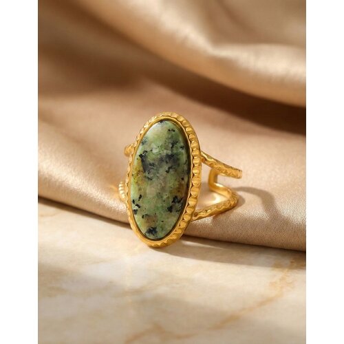 Lundholm Lundholm Sienna Statement Ring Dames Goudkleurig – Premium Stainless Steel Gold PVD Plated – Verstelbare Cuff Ring met Grote Natuursteen Tijgeroog / Groen / Blauw – One Size – Sienna Serie – Scandinavisch Design Lundholm Lundholm Sienna Statement Ring Dames Goudkleurig – Premium Stainless Steel Gold PVD Plated – Verstelbare Cuff Ring met Grote Natuursteen Tijgeroog / Groen / Blauw – One Size – Sienna Serie – Scandinavisch Design
