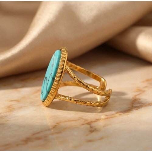 Lundholm Lundholm Sienna Statement Ring Dames Goudkleurig – Premium Stainless Steel Gold PVD Plated – Verstelbare Cuff Ring met Grote Natuursteen Tijgeroog / Groen / Blauw – One Size – Sienna Serie – Scandinavisch Design Lundholm Lundholm Sienna Statement Ring Dames Goudkleurig – Premium Stainless Steel Gold PVD Plated – Verstelbare Cuff Ring met Grote Natuursteen Tijgeroog / Groen / Blauw – One Size – Sienna Serie – Scandinavisch Design