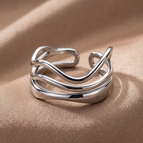Lundholm Lundholm Phoenix Ring Dames Zilverkleurig – Verstelbare Statement Ringen Dames Zilver – Premium Stainless Steel – Gelaagd Open Design Waves – One Size – Waterproof & Hypoallergeen – Scandinavisch Design Lundholm Lundholm Phoenix Ring Dames Zilverkleurig – Verstelbare Statement Ringen Dames Zilver – Premium Stainless Steel – Gelaagd Open Design Waves – One Size – Waterproof & Hypoallergeen – Scandinavisch Design