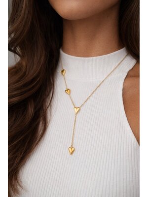 Lundholm Elora – Ketting met Hartjes Dames – Zilverkleurig Lundholm Elora – Ketting met Hartjes Dames – Zilverkleurig
