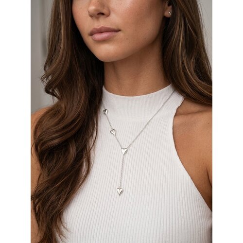 Lundholm Lundholm Elora Hartjes Ketting Dames Zilverkleurig – Premium Stainless Steel – Ketting met Hartjes – 42 cm + Verlengstuk – Minimalistische Damesketting – Waterproof & Hypoallergeen – Scandinavisch Design