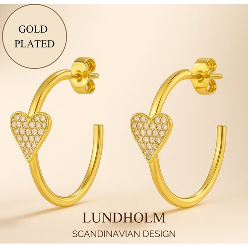 Lundholm Lundholm Arina Oorringen Dames Goudkleurig / Zilverkleurig – Premium Stainless Steel – Creole Hoops met Hartje & Strass – Arina Serie – Cadeau voor Haar Lundholm Lundholm Arina Oorringen Dames Goudkleurig / Zilverkleurig – Premium Stainless Steel – Creole Hoops met Hartje & Strass – Arina Serie – Cadeau voor Haar