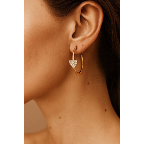 Lundholm Lundholm Arina Oorringen Dames Goudkleurig / Zilverkleurig – Premium Stainless Steel – Creole Hoops met Hartje & Strass – Arina Serie – Cadeau voor Haar Lundholm Lundholm Arina Oorringen Dames Goudkleurig / Zilverkleurig – Premium Stainless Steel – Creole Hoops met Hartje & Strass – Arina Serie – Cadeau voor Haar