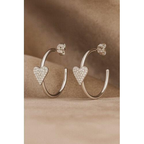 Lundholm Lundholm Arina Oorringen Dames Goudkleurig / Zilverkleurig – Premium Stainless Steel – Creole Hoops met Hartje & Strass – Arina Serie – Cadeau voor Haar Lundholm Lundholm Arina Oorringen Dames Goudkleurig / Zilverkleurig – Premium Stainless Steel – Creole Hoops met Hartje & Strass – Arina Serie – Cadeau voor Haar