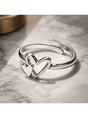 Lundholm Ljuv – Verstelbare Ring met Hart Dames Lundholm Ljuv – Verstelbare Ring met Hart Dames