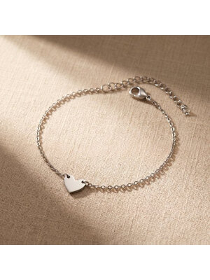 Lundholm Marthe – Schakelarmband met Hartje Bedel – Zilverkleurig Lundholm Marthe – Schakelarmband met Hartje Bedel – Zilverkleurig