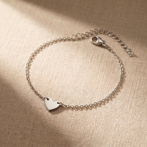 Lundholm Lundholm Marthe Armband Dames Zilverkleurig – Premium Stainless Steel Jewellery – Schakelarmband met Hartje Bedel – Marthe Serie – Scandinavisch Design Lundholm Lundholm Marthe Armband Dames Zilverkleurig – Premium Stainless Steel Jewellery – Schakelarmband met Hartje Bedel – Marthe Serie – Scandinavisch Design