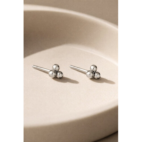 Lundholm Lundholm Senna Kleine Oorknopjes Dames Bolletjes Zilverkleurig / Goudkleurig – Premium Stainless Steel – Kleine Oorbellen Studs – Senna Serie – Cadeau voor Vrouw