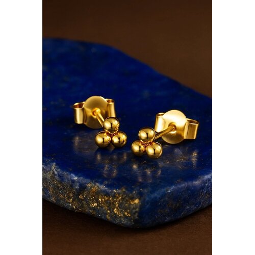 Lundholm Lundholm Senna Kleine Oorknopjes Dames Bolletjes Zilverkleurig / Goudkleurig – Premium Stainless Steel – Kleine Oorbellen Studs – Senna Serie – Cadeau voor Vrouw