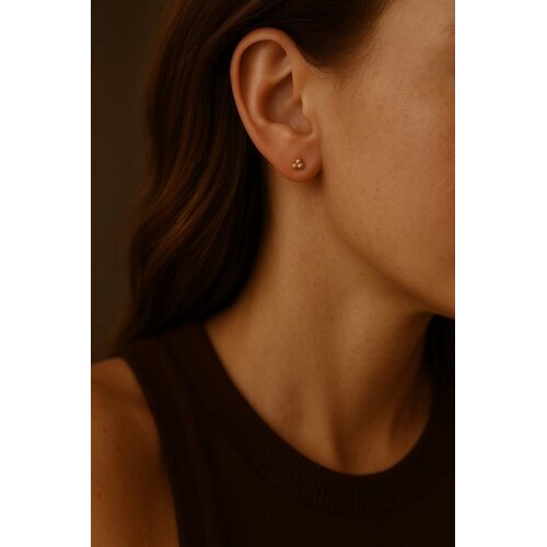 Lundholm Lundholm Senna Kleine Oorknopjes Dames Bolletjes Zilverkleurig / Goudkleurig – Premium Stainless Steel – Kleine Oorbellen Studs – Senna Serie – Cadeau voor Vrouw