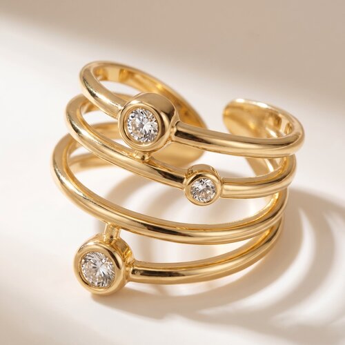 Lundholm Lundholm Alexia Ring Dames Goudkleurig / Zilverkleurig met Zirkonia Steentjes – Premium Stainless Steel – Verstelbare Ring One Size – Alexia Serie – Cadeau voor Vrouw – Scandinavisch Design Lundholm Lundholm Alexia Ring Dames Goudkleurig / Zilverkleurig met Zirkonia Steentjes – Premium Stainless Steel – Verstelbare Ring One Size – Alexia Serie – Cadeau voor Vrouw – Scandinavisch Design