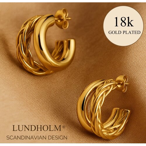 Lundholm Lundholm Fena Oorringen Dames Zilverkleurig / Goudkleurig – Premium Stainless Steel Jewellery – Geometrisch Design Hoops 2 cm – Waterproof & Hypoallergeen – Fena Serie Lundholm Lundholm Fena Oorringen Dames Zilverkleurig / Goudkleurig – Premium Stainless Steel Jewellery – Geometrisch Design Hoops 2 cm – Waterproof & Hypoallergeen – Fena Serie
