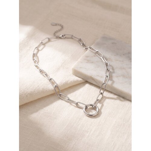 Lundholm Lundholm Elva Ketting Dames Zilverkleurig – Premium Stainless Steel Jewellery – Paperclip Schakelketting 50 + 5 cm met Rond Bedelring voor Hanger – Elegant & Tijdloos – Elva Serie – Scandinavisch Design Lundholm Lundholm Elva Ketting Dames Zilverkleurig – Premium Stainless Steel Jewellery – Paperclip Schakelketting 50 + 5 cm met Rond Bedelring voor Hanger – Elegant & Tijdloos – Elva Serie – Scandinavisch Design