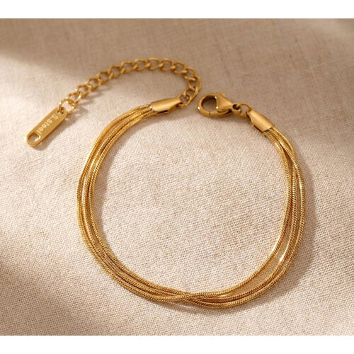 Lundholm Lundholm Bibi Armband Dames Goudkleurig – Drie-Laags Schakelarmband – Premium Stainless Steel Gold Plated – Minimalistische Layered Armband – Bibi Serie – Vrouwen Cadeautjes – Scandinavisch Design Lundholm Lundholm Bibi Armband Dames Goudkleurig – Drie-Laags Schakelarmband – Premium Stainless Steel Gold Plated – Minimalistische Layered Armband – Bibi Serie – Vrouwen Cadeautjes – Scandinavisch Design