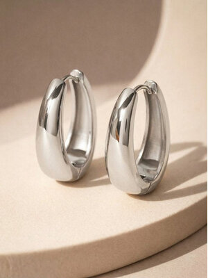 Lundholm Lea – Chunky Hoops Oorringen Dames – Zilverkleurig Lundholm Lea – Chunky Hoops Oorringen Dames – Zilverkleurig