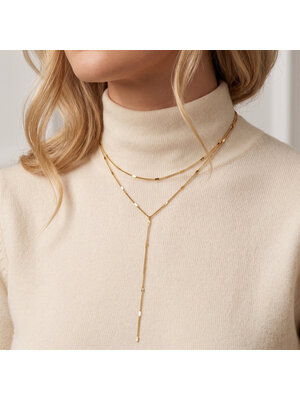 Lundholm Nathalie – Layered Ketting met Y-Hanger – Goudkleurig Lundholm Nathalie – Layered Ketting met Y-Hanger – Goudkleurig