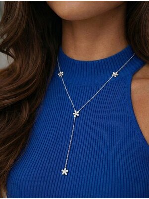Lundholm My Elora – Y-Lariat Ketting met Bloemetjes – Zilverkleurig Lundholm My Elora – Y-Lariat Ketting met Bloemetjes – Zilverkleurig