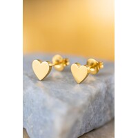 Lykke – Kleine Hartjes Oorknopjes 5 mm – Goudkleurig