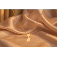 Necklace with Solid Heart – Gold-Tone