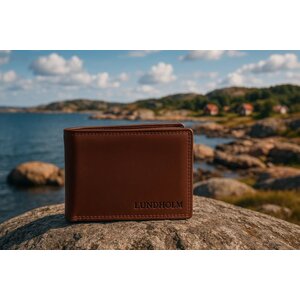 Lundholm Oslo – Leder-Herrengeldbörse mit RFID – Cognac