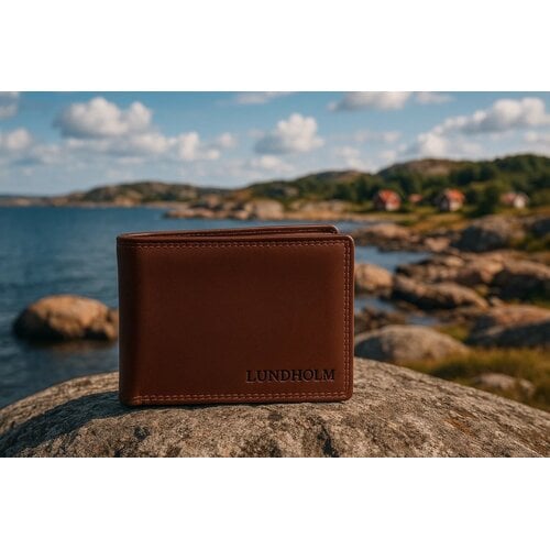 Lundholm Lundholm Portemonnee heren luxe leer RFID anti-skim - Oslo serie portefeuille heren leer - Billfold Bruin Lundholm Lundholm Portemonnee heren luxe leer RFID anti-skim - Oslo serie portefeuille heren leer - Billfold Bruin