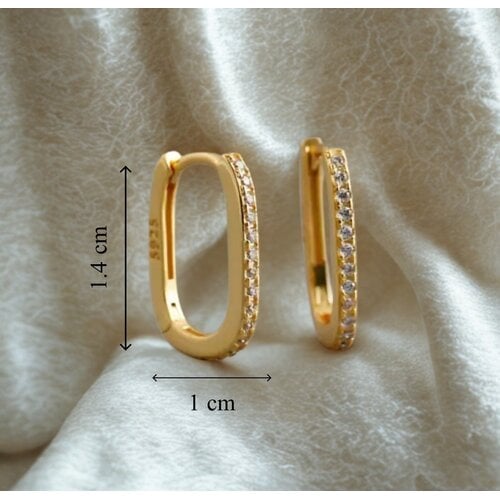 Lundholm Sabina – Hoop Earrings with Cubic Zirconia – Gold-Plated (S925) Lundholm Sabina – Hoop Earrings with Cubic Zirconia – Gold-Plated (S925)