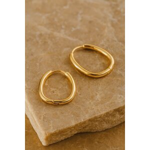 Lundholm Yentl – Geometric Hoop Earrings 2.3 cm – Gold-Tone Lundholm Yentl – Geometric Hoop Earrings 2.3 cm – Gold-Tone