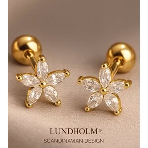 Lundholm Nala – Flower Stud Earrings for Women – Gold-Plated (S925) Lundholm Nala – Flower Stud Earrings for Women – Gold-Plated (S925)