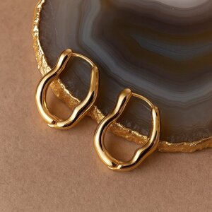 Lundholm Lundholm Luxe Oorbellen Goudkleurig - Premium Stainless Steel Oorringen Gold Plated Lundholm Lundholm Luxe Oorbellen Goudkleurig - Premium Stainless Steel Oorringen Gold Plated