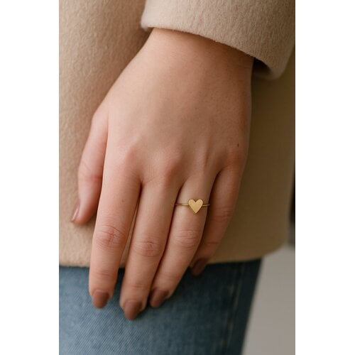 Lundholm Juna – Adjustable Heart Ring – Gold-Tone Lundholm Juna – Adjustable Heart Ring – Gold-Tone