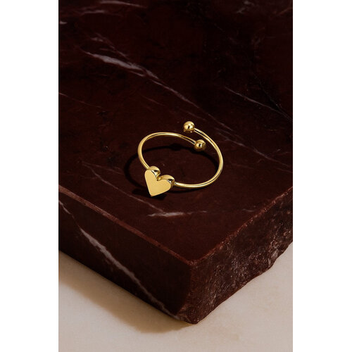 Lundholm Juna – Adjustable Heart Ring – Gold-Tone Lundholm Juna – Adjustable Heart Ring – Gold-Tone