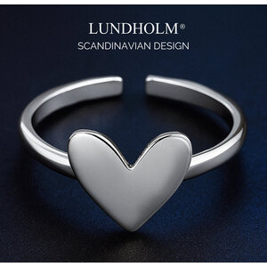 Lundholm Lundholm Ring Dames Zilverkleurig Hart – Premium Stainless Steel – Verstelbare Ring met Subtiel Hartje – One Size – Betekenisvol & Elegant – Cadeau voor Haar - Luxe Geschenkverpakking Lundholm Lundholm Ring Dames Zilverkleurig Hart – Premium Stainless Steel – Verstelbare Ring met Subtiel Hartje – One Size – Betekenisvol & Elegant – Cadeau voor Haar - Luxe Geschenkverpakking