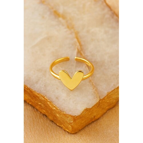 Lundholm Lora – Adjustable Heart Ring – Gold-Tone Lundholm Lora – Adjustable Heart Ring – Gold-Tone