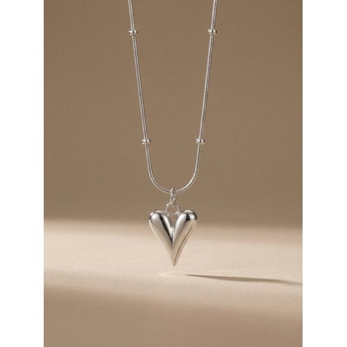 Lundholm Lovez – Ketting met Hartje Hanger – Zilverkleurig Lundholm Lovez – Ketting met Hartje Hanger – Zilverkleurig