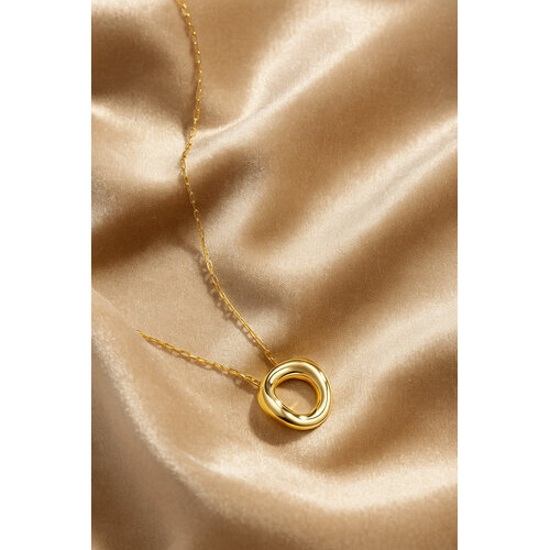 Lundholm Cila – Statement Necklace with Disc – Gold-Tone Lundholm Cila – Statement Necklace with Disc – Gold-Tone