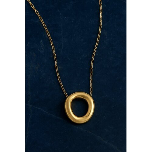Lundholm Cila – Statement Necklace with Disc – Gold-Tone Lundholm Cila – Statement Necklace with Disc – Gold-Tone
