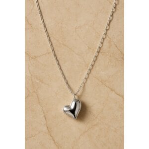 Lundholm Deni – Lange Ketting met Hart Hanger – Zilverkleurig Lundholm Deni – Lange Ketting met Hart Hanger – Zilverkleurig