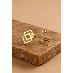Lundholm Velia – Geometric Diamond-Shape Stud Earrings for Women – Gold-Tone Lundholm Velia – Geometric Diamond-Shape Stud Earrings for Women – Gold-Tone