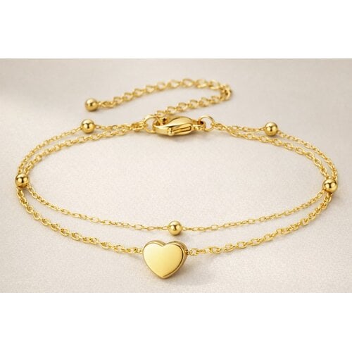 Lundholm Uppsala – Bedelarmband met Hartje Dames Lundholm Uppsala – Bedelarmband met Hartje Dames