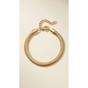 Lundholm Danielle – Snake Chain Bracelet – Gold-Tone Lundholm Danielle – Snake Chain Bracelet – Gold-Tone