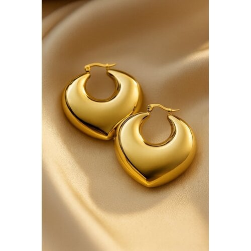 Lundholm Svala – Grote Hoops 3,5 cm Dames – Goudkleurig
