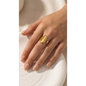 Lundholm Kayla – Verstelbare Chunky Bubble Ring – Goudkleurig Lundholm Kayla – Verstelbare Chunky Bubble Ring – Goudkleurig
