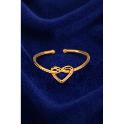 Lundholm Maya – Adjustable Ring with Heart (Infinity) – Gold-Tone Lundholm Maya – Adjustable Ring with Heart (Infinity) – Gold-Tone