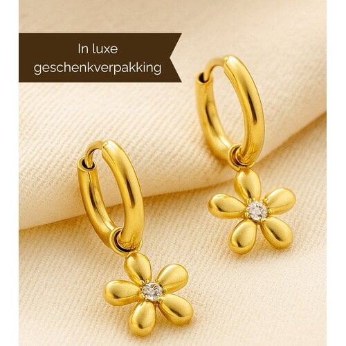 Lundholm Jade – Flower Earrings for Women – Gold-Tone Lundholm Jade – Flower Earrings for Women – Gold-Tone