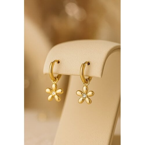 Lundholm Jade – Flower Earrings for Women – Gold-Tone Lundholm Jade – Flower Earrings for Women – Gold-Tone