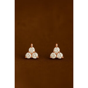Lundholm Rhea – Ohrstecker mit 3 Kugeln und Zirkonia – Roségoldfarben (S925) Lundholm Rhea – Ohrstecker mit 3 Kugeln und Zirkonia – Roségoldfarben (S925)
