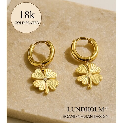 Lundholm Esmara – Klavertjevier Oorbellen Dames – Goudkleurig