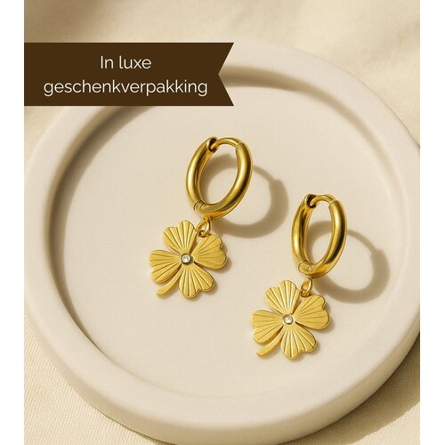 Lundholm Esmara – Klavertjevier Oorbellen Dames – Goudkleurig